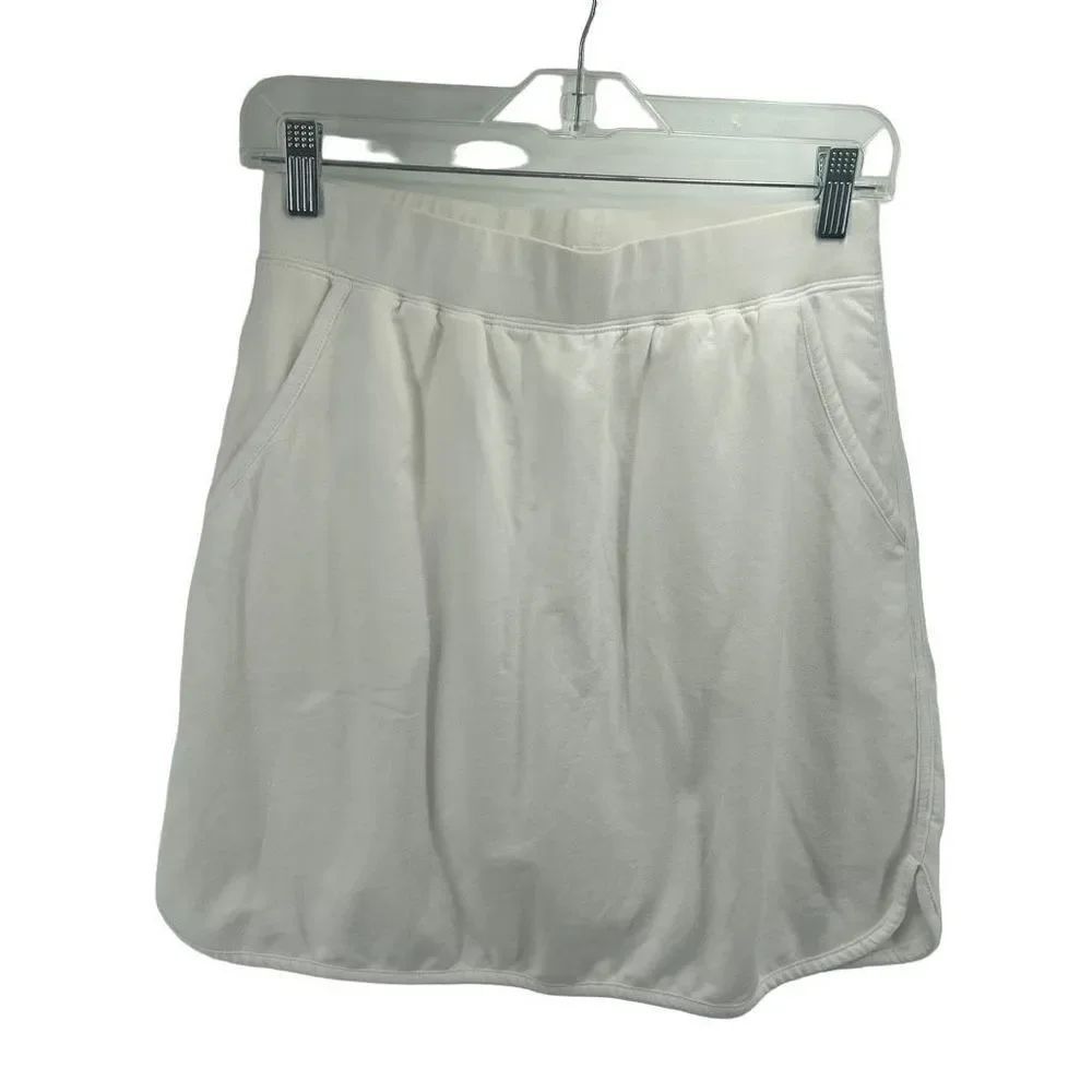 Denim & Co Women's Activewear Skort Elastic WaistbandāMini Skirt WhiteāSmall